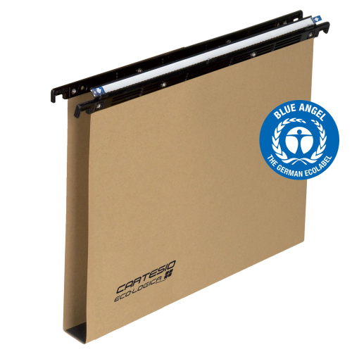 Cartella sospesa Cartesio Eco-logica - cassetto - 33 cm - fondo U - 31,3 x 25 cm - avana - Bertesi